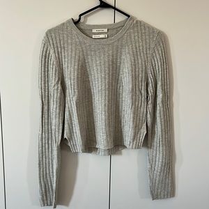 Babaton thin slightly cropped oatmeal sweater